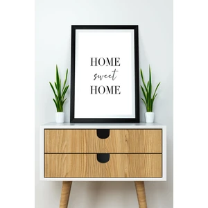 Tek Parça Çerçeve Görünümlü Yazılı Mdf Tablo "home Sweet Home"