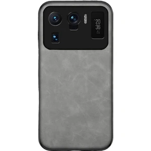 Xiaomi 11 Ultra Için Luxury Leather Series Deri Desenli Plastik Koruma Kılıf - AL8125