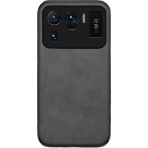 Xiaomi 11 Ultra Için Luxury Leather Series Deri Desenli Plastik Koruma Kılıf - AL8125