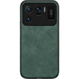 Xiaomi 11 Ultra Için Luxury Leather Series Deri Desenli Plastik Koruma Kılıf - AL8125