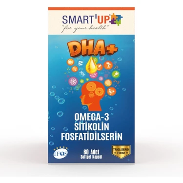 SMART UP Sitikolin Dha Omega 3 ve Fosfatidilserin iceren Balık Yağı B12 ( 60 SoftJel