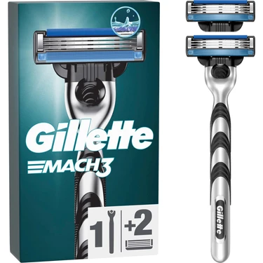 Gillette Mach3 Tıraş Makinesi + 2 Yedek Tıraş