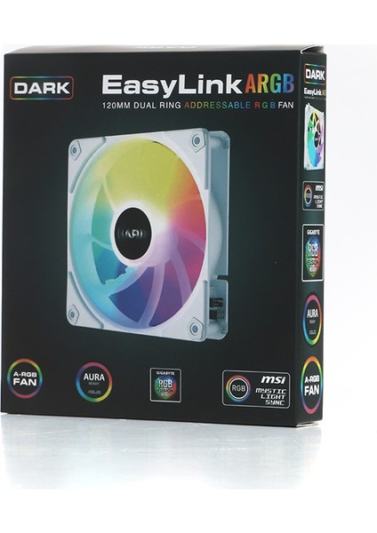 Easylink Beyaz Addressable Rgb 1X12CM Fan (DKCF1200AW)