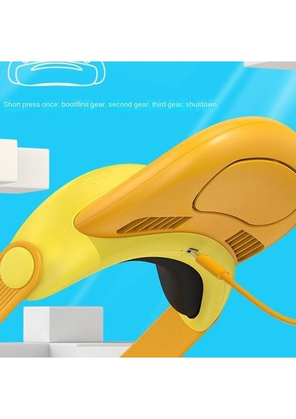 Havalı Ördek Kafasına Monte Şapka Küçük Fan, Taşınabilir Çocuk Portatif Mini Yapraksız USB Küçük Fan (Yurt Dışından)