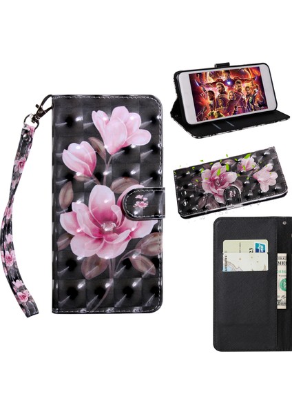 Işık Spot Dekor Deri Cüzdan Telefon Kılıfı Xiaomi Redmi Not 7/not 7s/not 7 Pro (Hindistan) -Pink (Yurt Dışından)