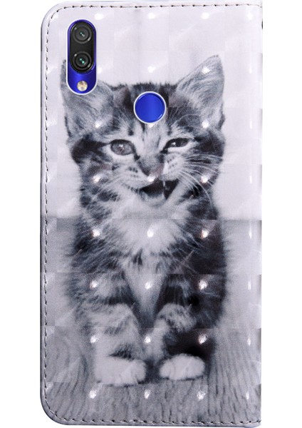 Işık Spot Dekor Deri Cüzdan Telefon Kılıfı Xiaomi Redmi Not 7/not 7s/note 7 Pro (Hindistan) -Lovely Cat (Yurt Dışından)