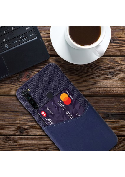 Ksq Pc+Pu+Bez Hibrit Arka Mobil Kabuk, Xiaomi Redmi Için Kart Yuvası ile Not 8-Blue (Yurt Dışından)