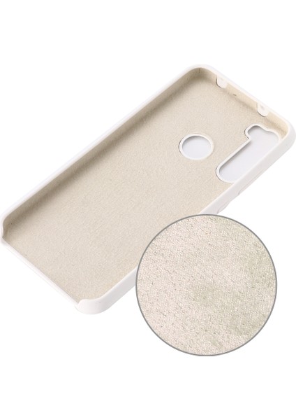 Xiaomi Redmi Için Kayışlı Ipeksi Yumuşak Dokunuşlu Sıvı Silikon Kapak Kasası Not 8 2021-BEYAZ (Yurt Dışından)