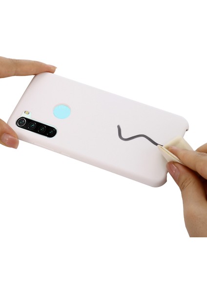 Xiaomi Redmi Için Kayışlı Ipeksi Yumuşak Dokunuşlu Sıvı Silikon Kapak Kasası Not 8 2021-BEYAZ (Yurt Dışından)