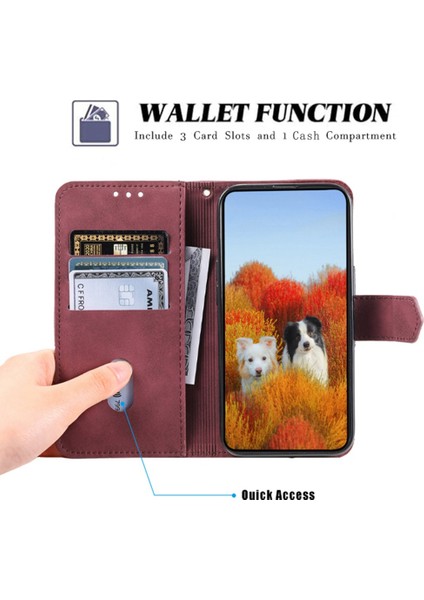 Xiaomi Redmi Için Ttudrch Not 8/not 8 2021 004 Cilt Dokunuşlu Telefon Kılıfı, Rfıd Engelleme Standı Standı Cüzdan Strap-Dark Kırmızı (Yurt Dışından) modelleri