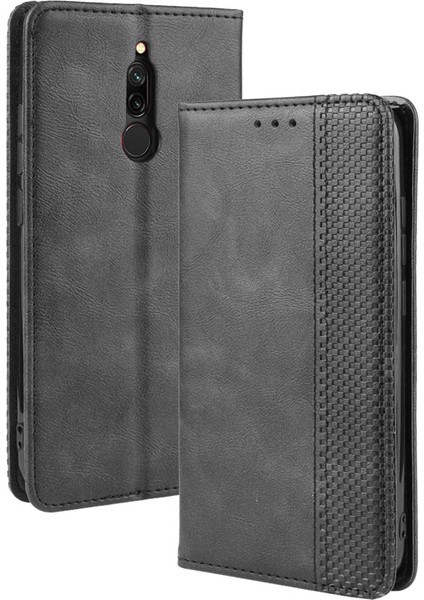 Xiaomi Redmi 8-Black Için Retro Otomatik Emici Deri Kasa Kabuğu (Yurt Dışından) modelleri