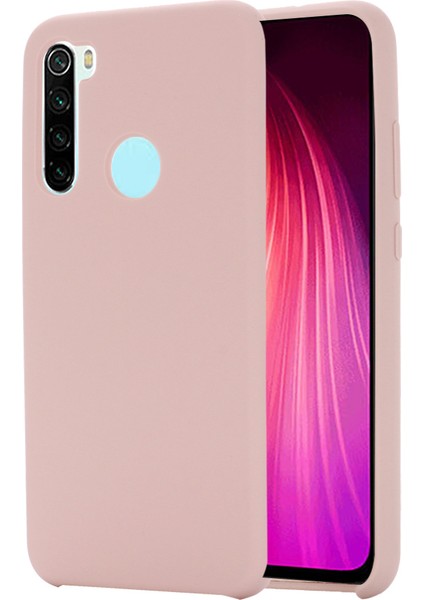 Xiaomi Redmi Için Kayışlı Ipeksi-Yumuşak Dokunuşlu Sıvı Silikon Kapak Kasası Not 8 2021-PEMBE (Yurt Dışından)