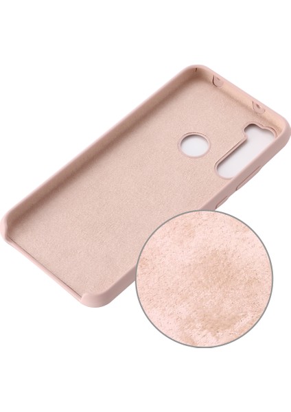 Xiaomi Redmi Için Kayışlı Ipeksi-Yumuşak Dokunuşlu Sıvı Silikon Kapak Kasası Not 8 2021-PEMBE (Yurt Dışından)