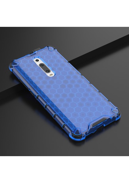 Petek Deseni Tpu+Pc Hibrit Şok Geçirmez Telefon Xiaomi Redmi K20/REDMI K20 Pro/mi 9t/mi 9t Pro-Blue (Yurt Dışından)