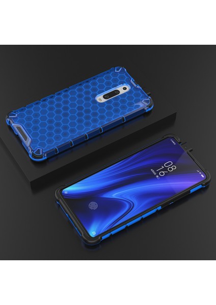 Petek Deseni Tpu+Pc Hibrit Şok Geçirmez Telefon Xiaomi Redmi K20/REDMI K20 Pro/mi 9t/mi 9t Pro-Blue (Yurt Dışından)