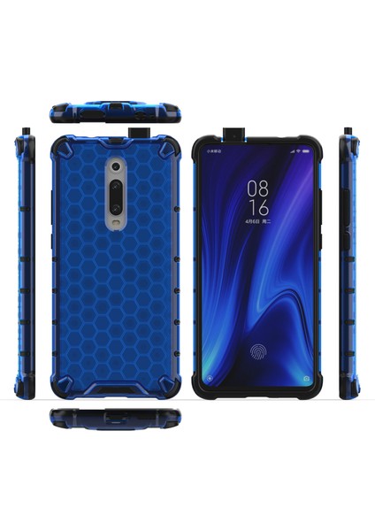 Petek Deseni Tpu+Pc Hibrit Şok Geçirmez Telefon Xiaomi Redmi K20/REDMI K20 Pro/mi 9t/mi 9t Pro-Blue (Yurt Dışından)