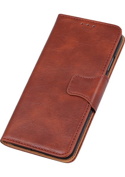 Crazy Horse Split Deri Flip Kapak Cüzdan Standı Xiaomi Redmi Note 8t-Brown (Yurt Dışından)