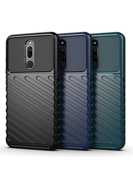 4U Sky Twill Doku Yumuşak Tpu Xiaomi Redmi 8-Black Için (Yurt Dışından)