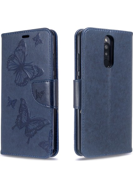 Xiaomi Redmi 8-Blue Için Kelebek Pu Deri Cüzdan Kılıfı (Yurt Dışından) fırsatları