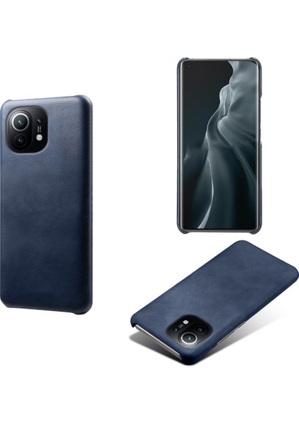 Xiaomi Mi 11-Blue Için Pu Deri Kaplamalı Pc Telefon Kılıfı (Yurt Dışından)