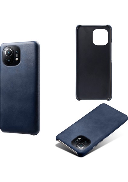 Xiaomi Mi 11-Blue Için Pu Deri Kaplamalı Pc Telefon Kılıfı (Yurt Dışından)