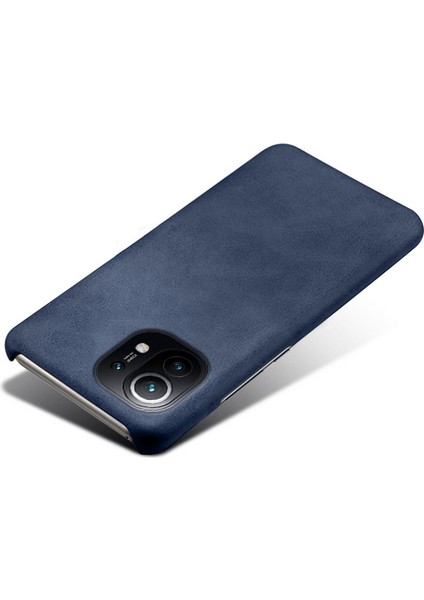 Xiaomi Mi 11-Blue Için Pu Deri Kaplamalı Pc Telefon Kılıfı (Yurt Dışından)