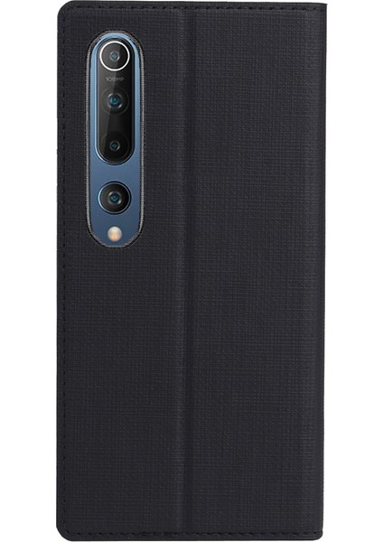 Dmx Çapraz Doku Stand Deri Kartı Tutucu Xiaomi Mi 10/mi 10 Pro-Black (Yurt Dışından)