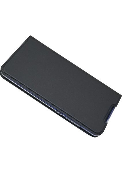 Xiaomi Mi 9-Black Için Manyetik Adsorpsiyon Deri Kart Yuvası Kılıfı (Yurt Dışından)