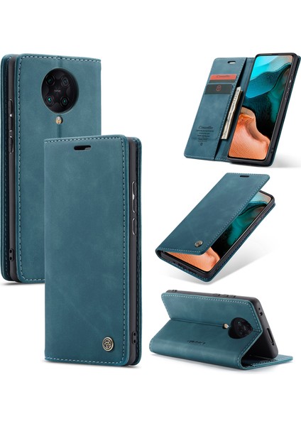 Xiaomi Redmi K30 Pro/poco F2 Pro-Blue Için Otomatik Emilmiş Deri Kılıf (Yurt Dışından)