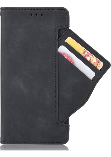 Cüzdan Deri Stand Telefon Muhafazası Xiaomi Mi 9-Black Için Birden Fazla Kart Yuvası (Yurt Dışından)