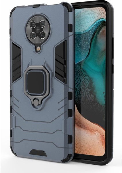 Serin Koruma Halka Tutucu Kickstand Pc Tpu Hibrid Kasa Koruyucu Kabuk Xiaomi Redmi K30 Pro/poco F2 Pro-Mavi (Yurt Dışından) fiyatları
