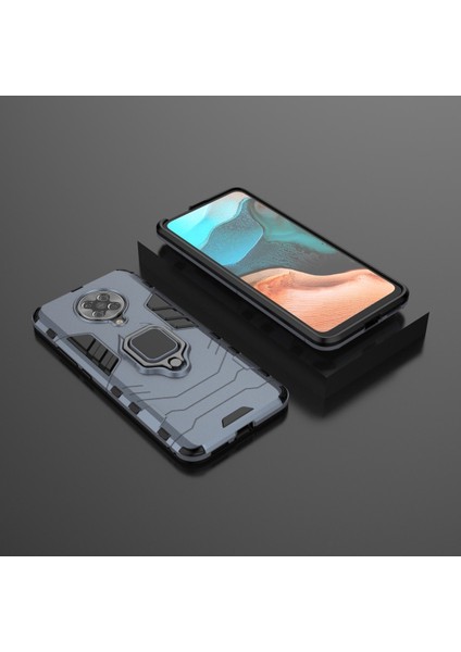 Serin Koruma Halka Tutucu Kickstand Pc Tpu Hibrid Kasa Koruyucu Kabuk Xiaomi Redmi K30 Pro/poco F2 Pro-Mavi (Yurt Dışından) fırsatları