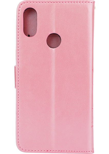 Baskı Kelebek Çiçek Deri Cüzdan Kılıfı Xiaomi Redmi Not 7s/not 7/not 7 Pro (Hindistan) -Rose Altın (Yurt Dışından)