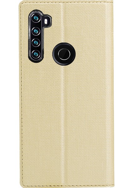 Dmx Çapraz Doku Stand Deri Kılıf Xiaomi Redmi Için Kart Yuvası Not 8t-Gold (Yurt Dışından)
