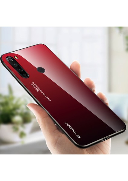 Xiaomi Redmi Için Gradyan Renk Temsilli Cam+Pc+Tpu Combo Kılıf (Yurt Dışından)