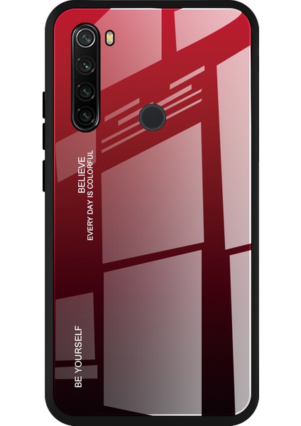 Xiaomi Redmi Için Gradyan Renk Temsilli Cam+Pc+Tpu Combo Kılıf (Yurt Dışından)