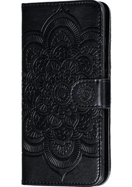 Xiaomi Redmi K20/MI 9t/redmı K20 Pro/mi 9t Pro-Black Için Mandala Çiçek Deri Cüzdan Kılıfı (Yurt Dışından) modelleri