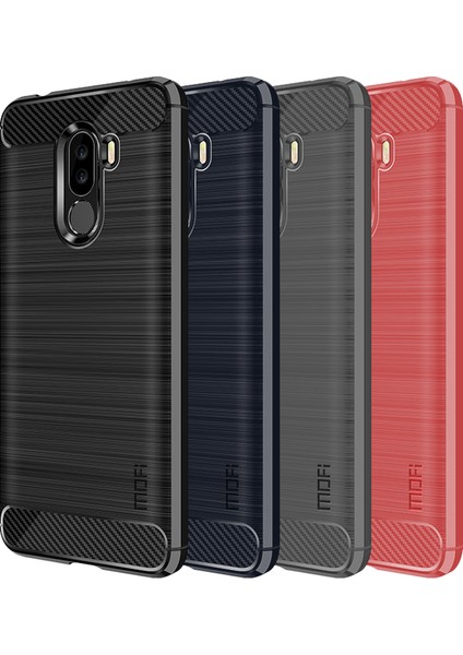 Karbon Fiber Doku Fırçalı Tpu Koruma Korusu Xiaomi Pocophone F1/poco F1 (Hindistan) -Black (Yurt Dışından) modelleri