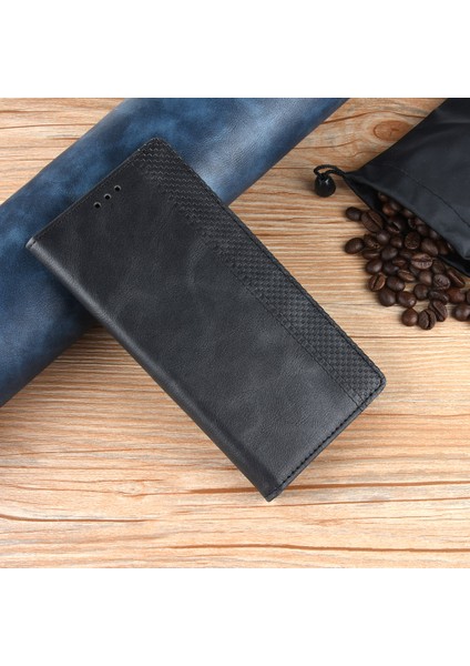 Xiaomi Mi 9-Black Için Vintage Style Pu Deri Cüzdan Telefon Kılıfı (Yurt Dışından)