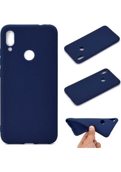 Xiaomi Redmi Için Yumuşak Buzlu Tpu Kılıfı Not 7s/not 7/not 7 Pro (Hindistan) -Dark Blue (Yurt Dışından)