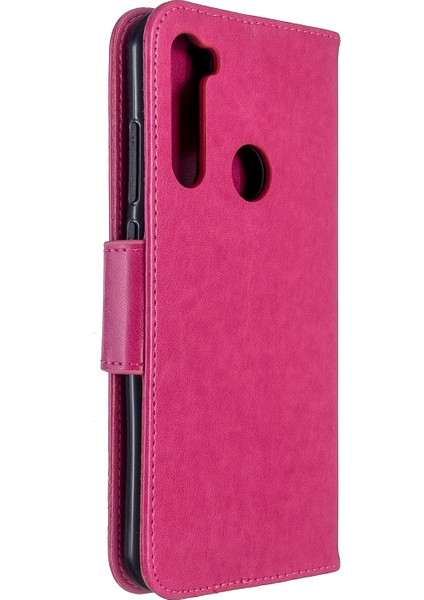 Xiaomi Redmi Note 8t-Rose Için Baskı Kelebek Cüzdan Deri Stand Kılıfı (Yurt Dışından)