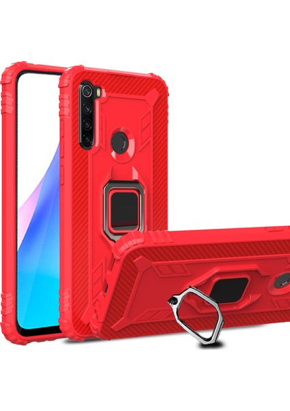 Parmak Kickstand Shockproof Tpu Koruyucu Telefon Kılıfı Xiaomi Redmi Note 8t-Red Için (Yurt Dışından)