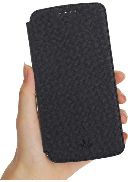 Dmx Cross Doku Deri Stand Kılıfı Xiaomi Redmi Için Kart Yuvası Not 8-Black (Yurt Dışından)