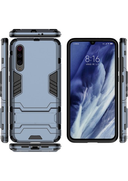 Xiaomi Mi 9 Pro-Dark Mavi Için Kickstand ile Pc+Tpu Serin Kılıf (Yurt Dışından)