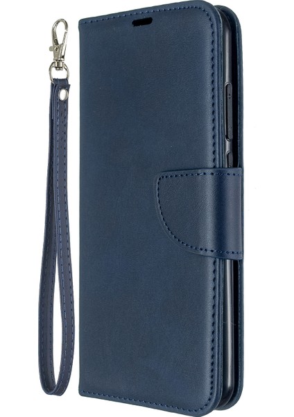 Xiaomi Redmi Için Pu Deri Cüzdan Stand Kılıf Kapağı Not 8t-Blue (Yurt Dışından)