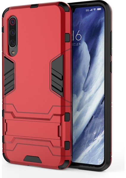 Xiaomi Mi 9 Pro-Red Için Kickstand ile Pc+Tpu Serin Kılıf (Yurt Dışından)