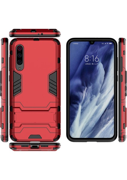 Xiaomi Mi 9 Pro-Red Için Kickstand ile Pc+Tpu Serin Kılıf (Yurt Dışından)