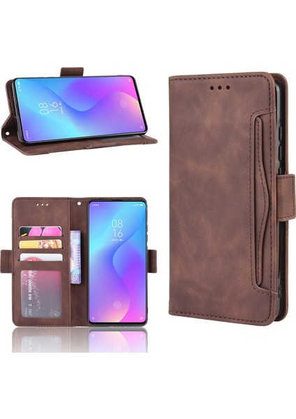 Deri Cüzdan Stand Telefon Kapağı Kılıfı Xiaomi Redmi K20 Pro/redmi K20/MI 9t/mi 9t Pro-Brown (Yurt Dışından)
