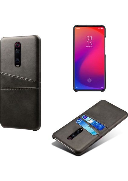 Ksq Çift Kart Yuvaları Pu Deri Kaplamalı Pc Kılıfı Xiaomi Redmi K20/MI 9t/redmi K20 Pro/mi 9t Pro-Black (Yurt Dışından)