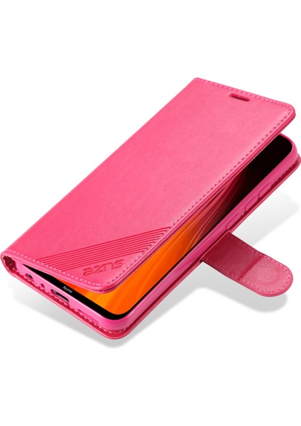 Xiaomi Redmi Için Pu Deri Cüzdan Stand Telefon Kılıfı Not 8t-Rose (Yurt Dışından)